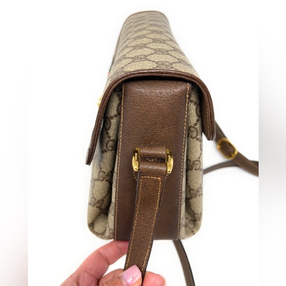 Gucci Crossbody Shoulder Bag Vintage Gucci Web Sherry Line -Medium size - Picture 5 of 15